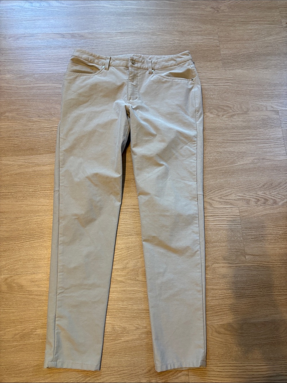 Lululemon Men’s 34x32 ABC Pants Utilitech Tan Khaki Slim Faded Trousers Stretch